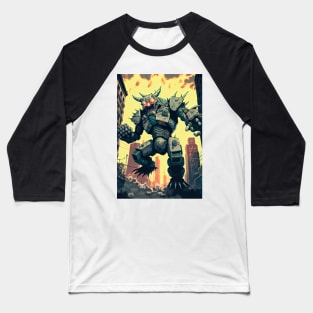 Monster giant robot attacking the city Baseball T-Shirt